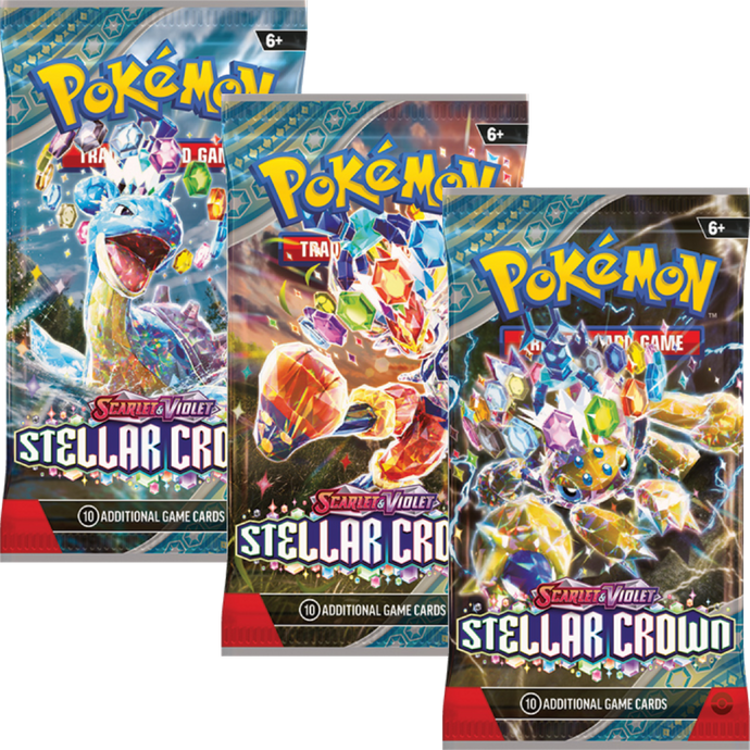 Pokemon TCG Scarlet & Violet Stellar Crown Booster Pack x3