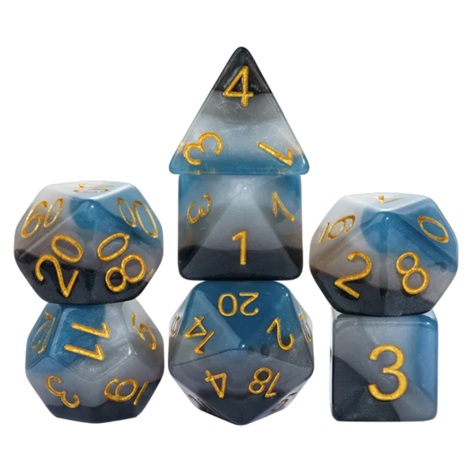 FBG RPG Dice Set Denim Swirls