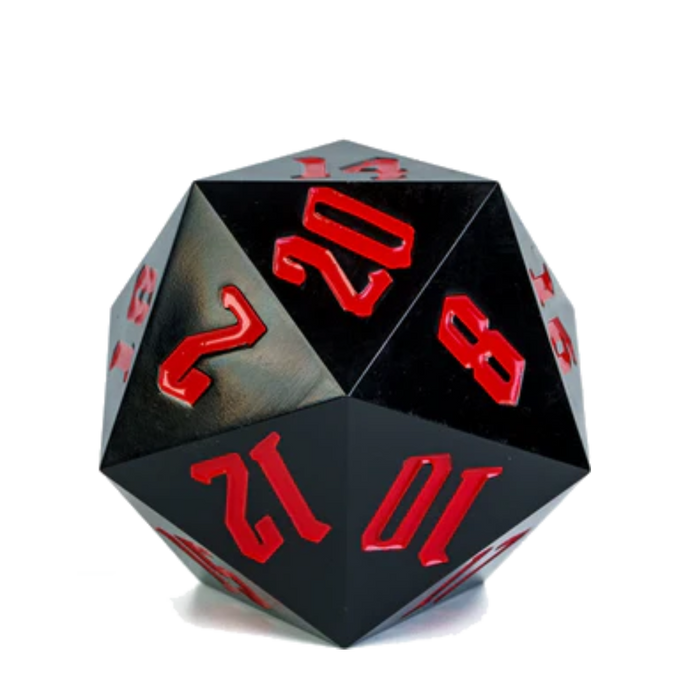 FBG Titan D20 Sharp Edge Opaque Black and Red