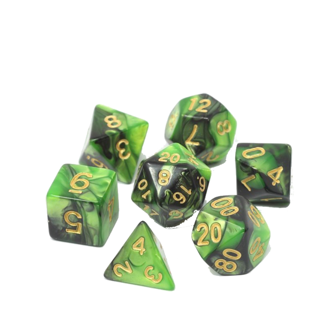 DHD RPG Dice Set Shadow Goblin Marble