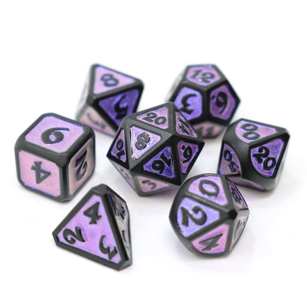 DHD Metal RPG Dice Set Dreamscape Nightshade