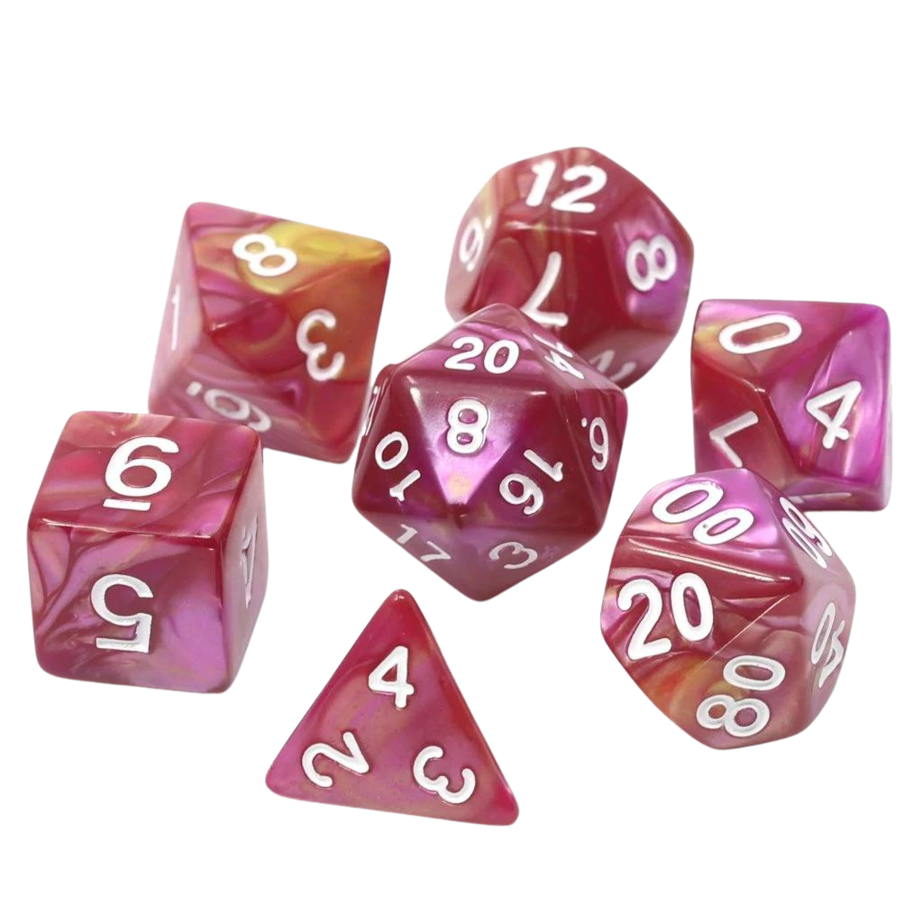 DHD RPG Dice Set Cursed Rose – Halcyon Games