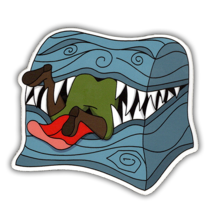 Sticker: Mimic - D&D/RPG Dumb Ways to Die